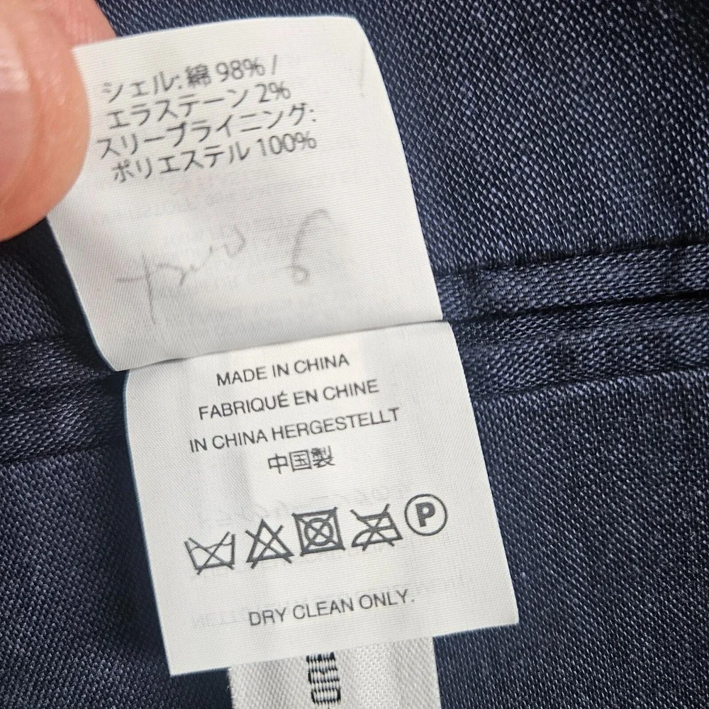 $168 NWT J Crew‎ 38R Blazer Suit Jacket Men Ludlow Cotton Blend Dark Bluish Gray